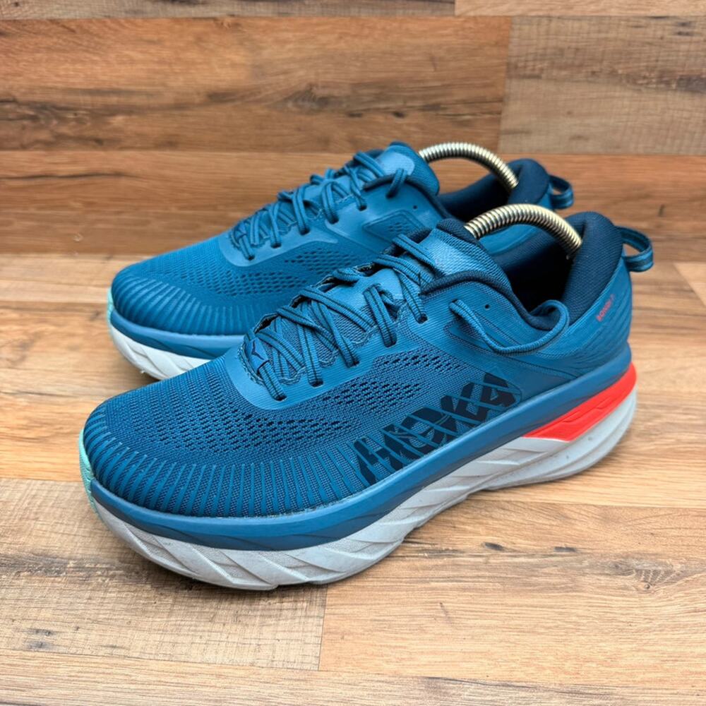 Hoka One Bondi 7 Men's size 9.5 2E blue Running Shoes Sneakers